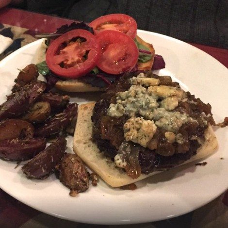 Boucherie Burger wand Amethyst Fingerling Potatoes with garlic and herbs C St Bistro Jacksonville, Oregon