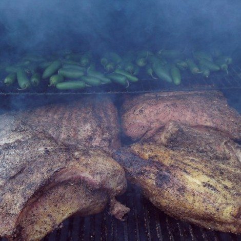 Smoking Jalapeno Peppers and Pastrami at C St Bistro, Jacksonville, Oregon
